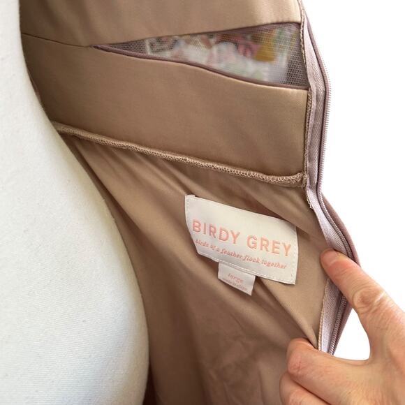 Birdy Grey Elyse Mesh Bridesmaid Dress Women's Large Mauve NWT - Picture 11 of 11